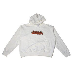 Off-White Neen Graffiti Skater Hoodie White Orange